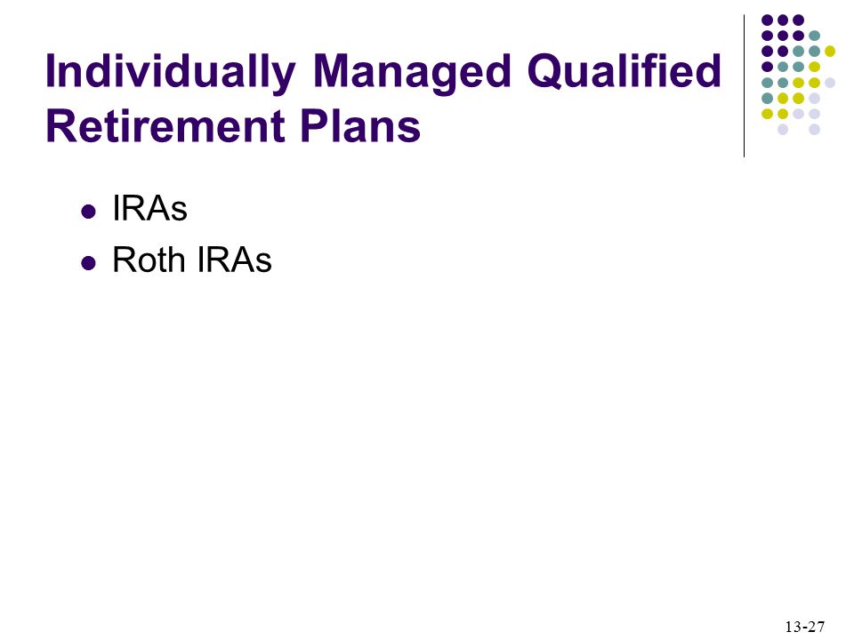 Individually Managed Qualified Retirement Plans