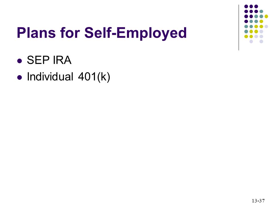 Plans for Self-Employed