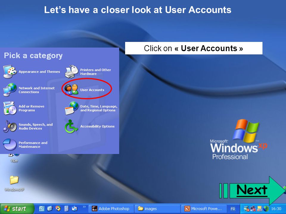 Let’s have a closer look at User Accounts