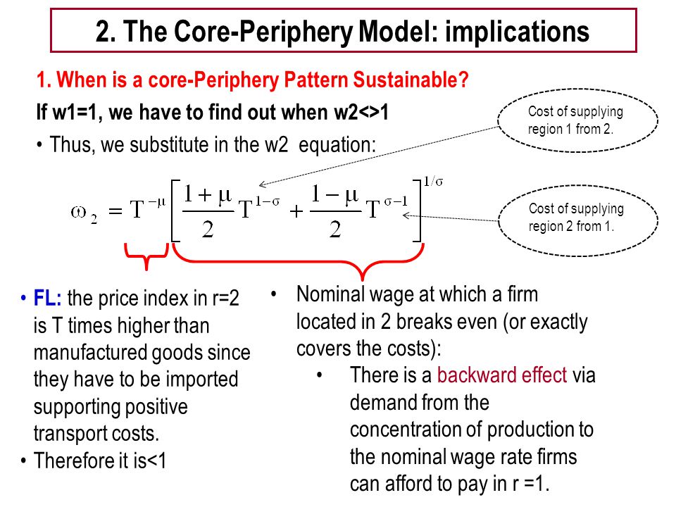 the core periphery model