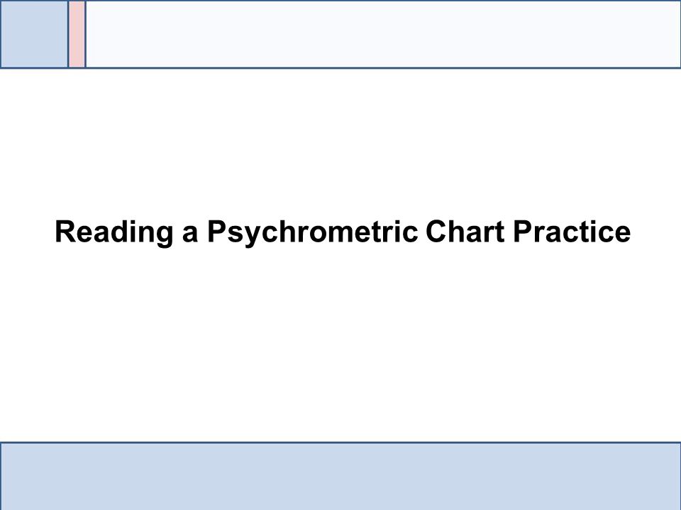 Reading a Psychrometric Chart Practice