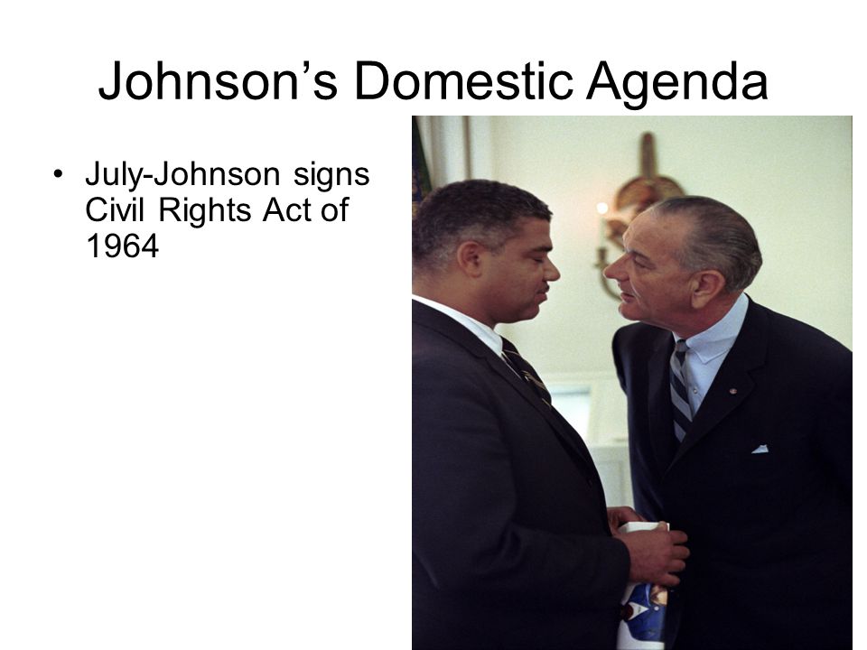 Johnson’s Domestic Agenda