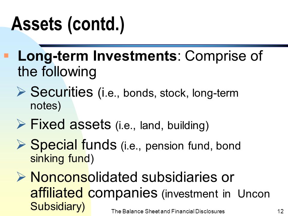 Balance Sheet And Financial Disclosures Ppt Video Online
