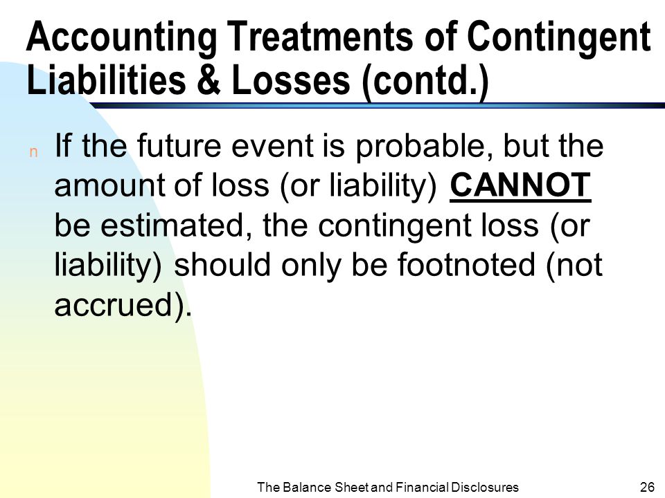 what is contingent liability in balance sheet