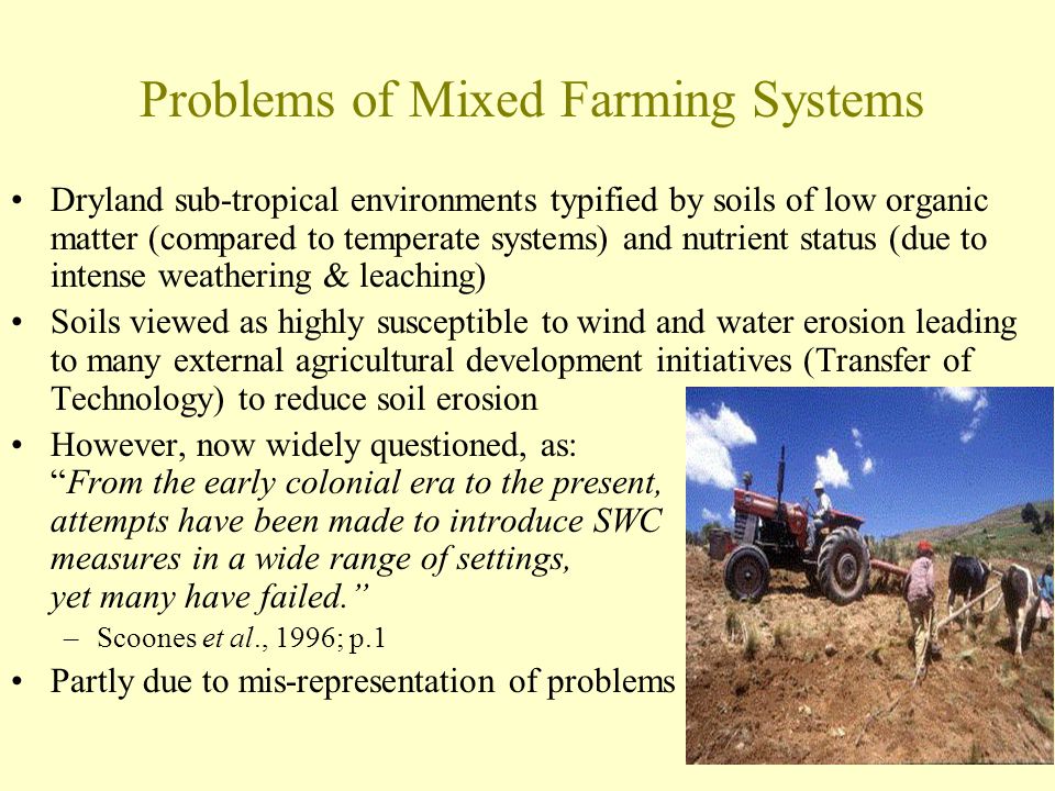 Problems of Mixed Farming Systems