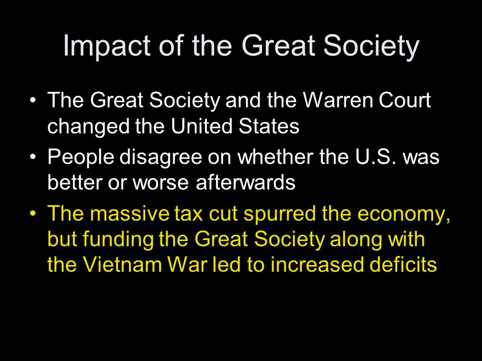 Impact of the Great Society