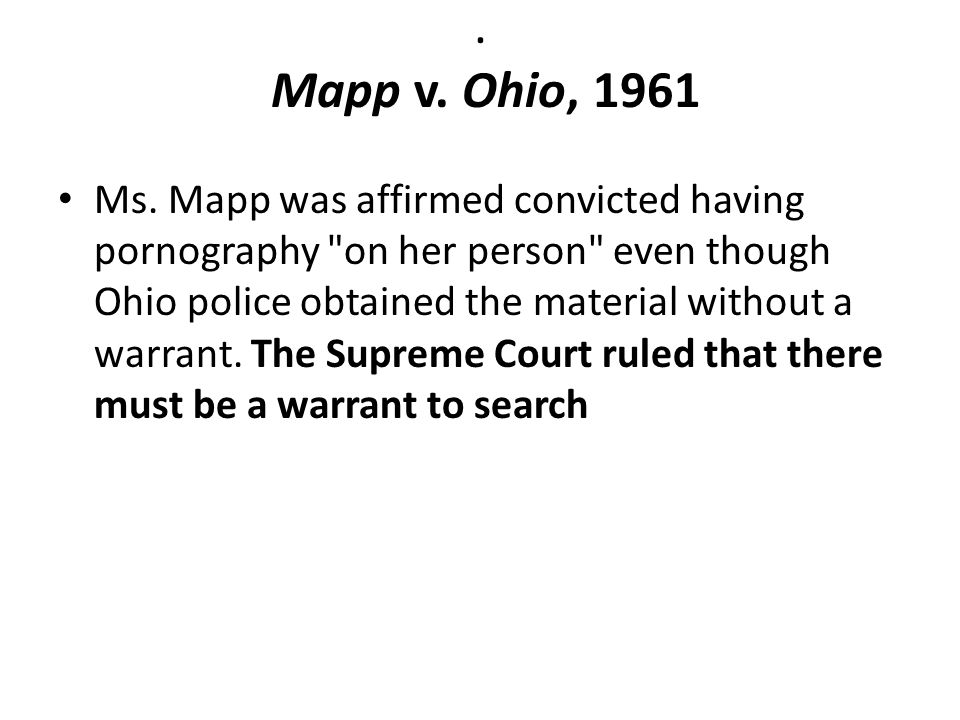 . Mapp v. Ohio, 1961