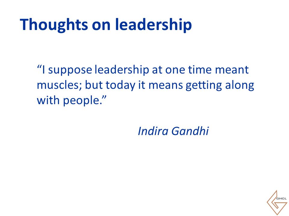 Thoughts on leadership