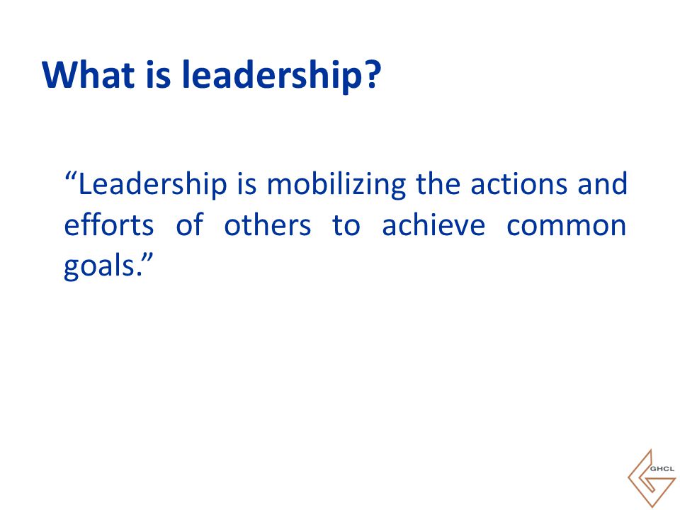 What is leadership.