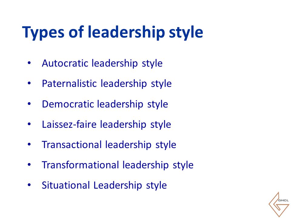 Types of leadership style