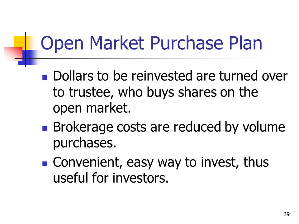 Open Market Purchase Plan
