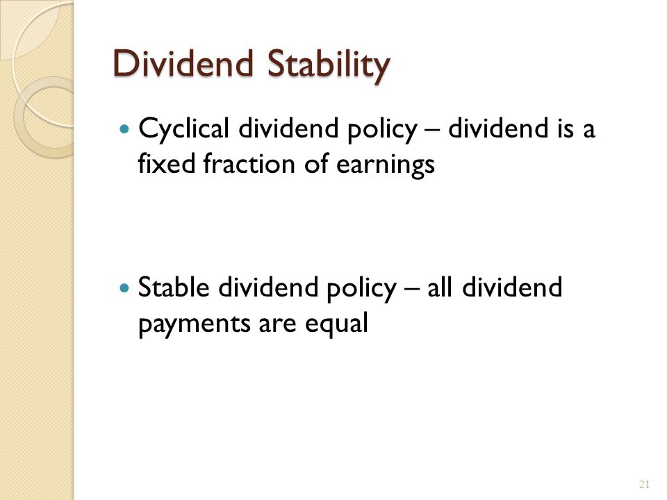 Compromise Dividend Policy