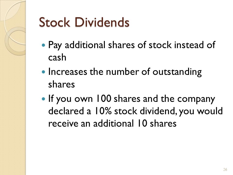 Effect of a 3% stock dividend