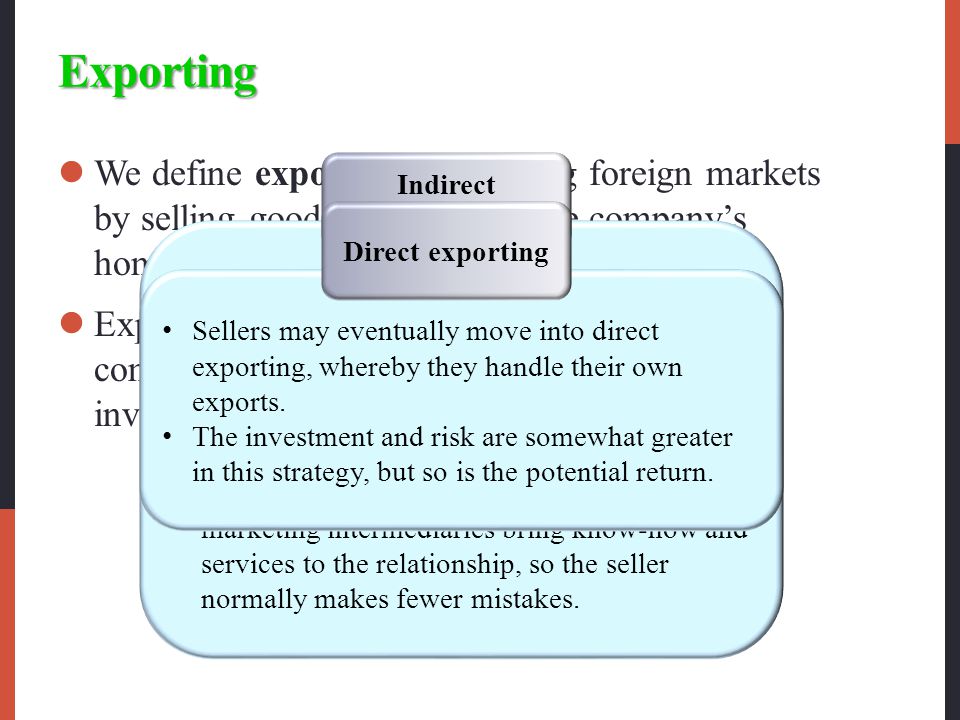 define direct exporting