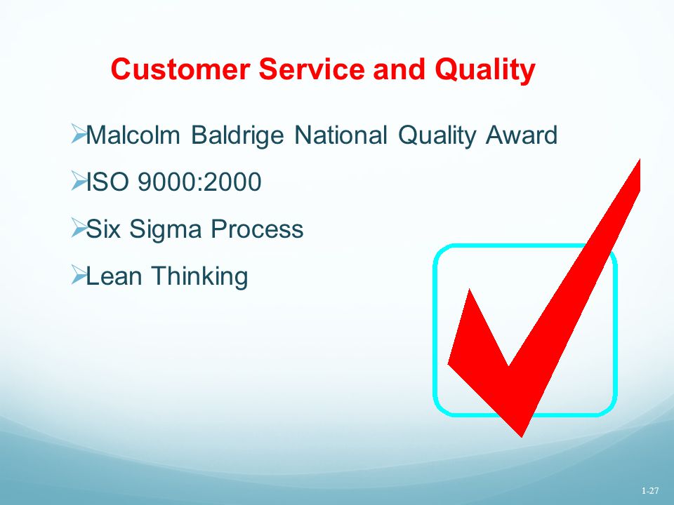 Customer Service and Quality