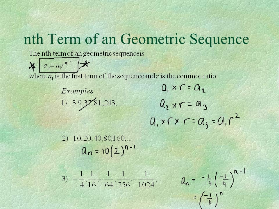 nth Term of an Geometric Sequence