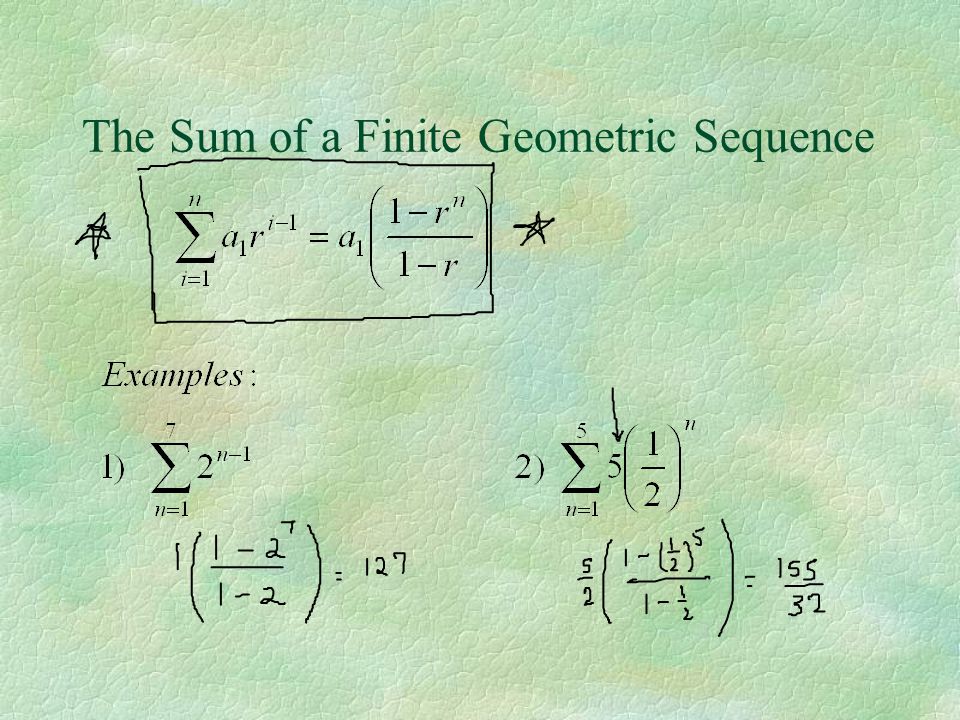 The Sum of a Finite Geometric Sequence