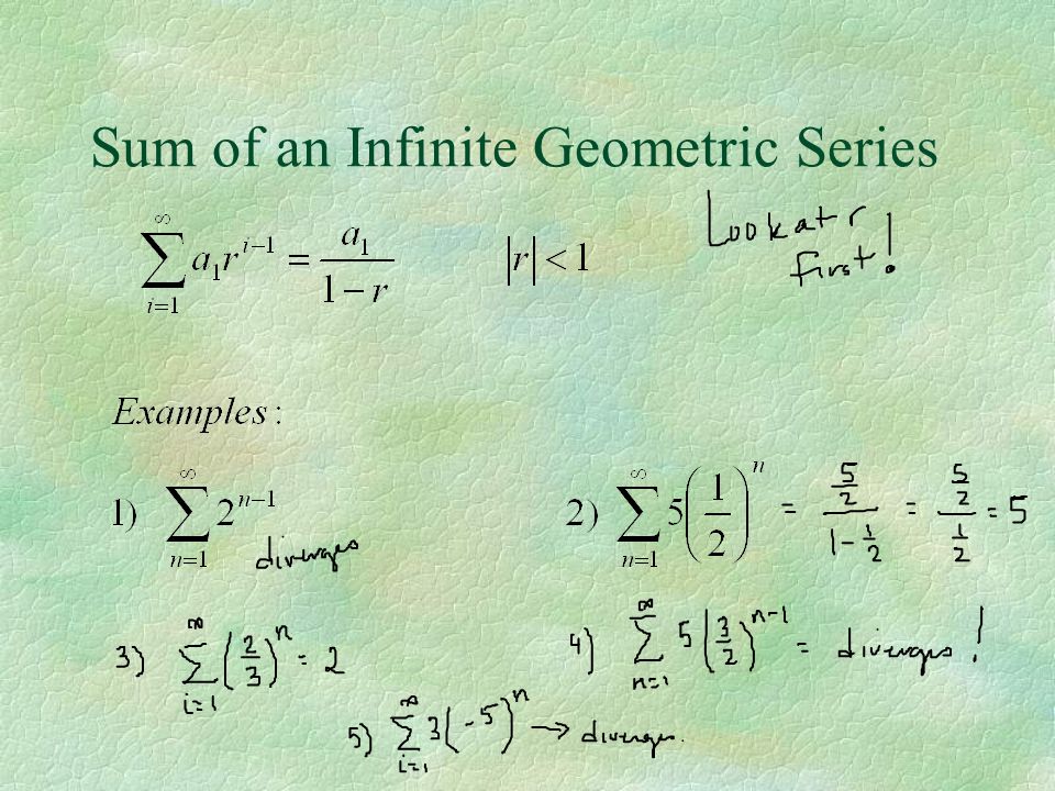 Sum of an Infinite Geometric Series