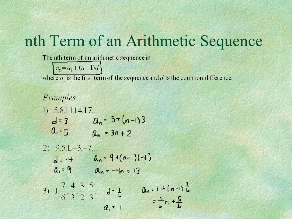 nth Term of an Arithmetic Sequence