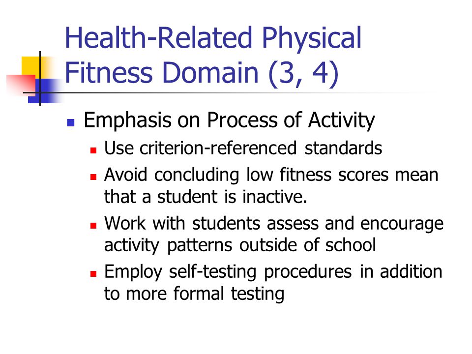 Health-Related Physical Fitness Domain (3, 4)