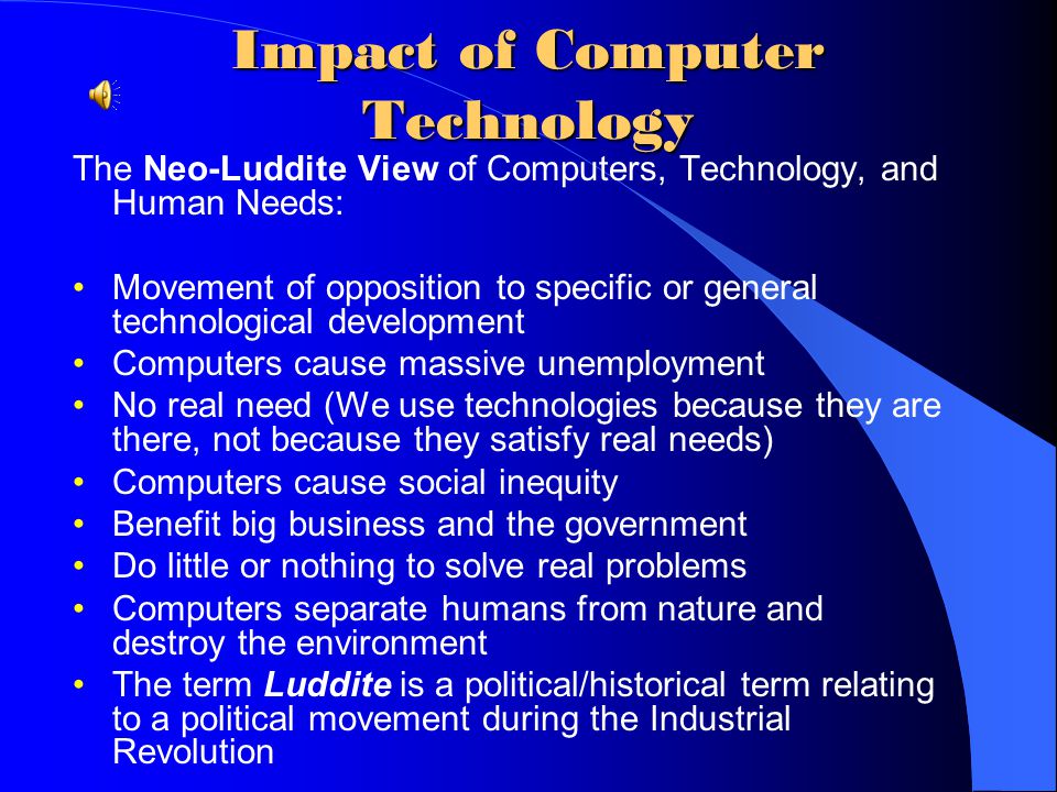 effects of computer technology