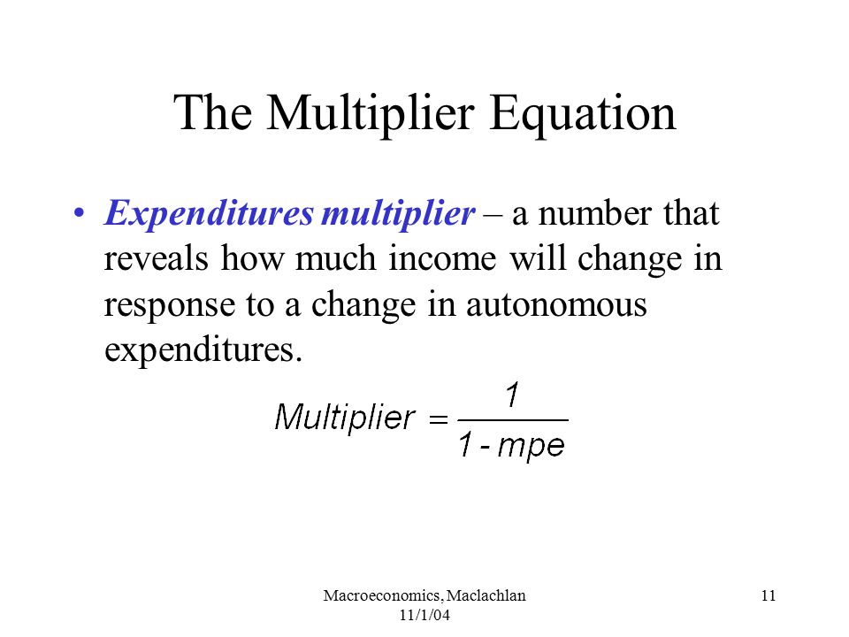The Multiplier Equation
