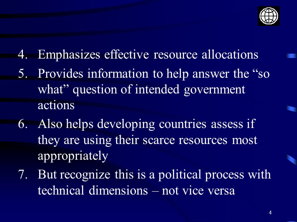 Emphasizes effective resource allocations