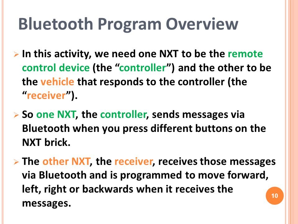 Bluetooth Program Overview