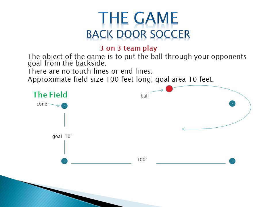 The game Back door Soccer