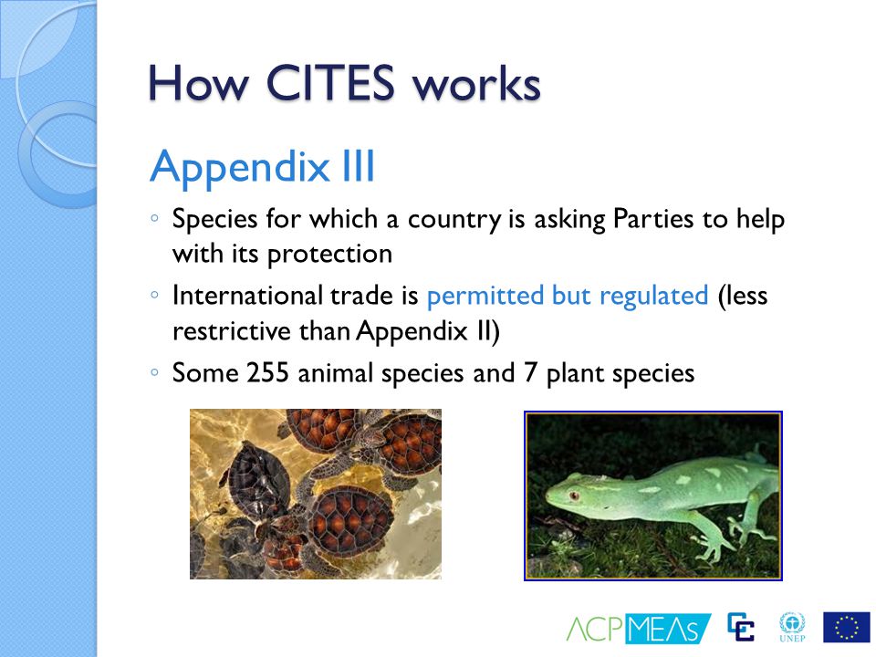 How CITES works Appendix III