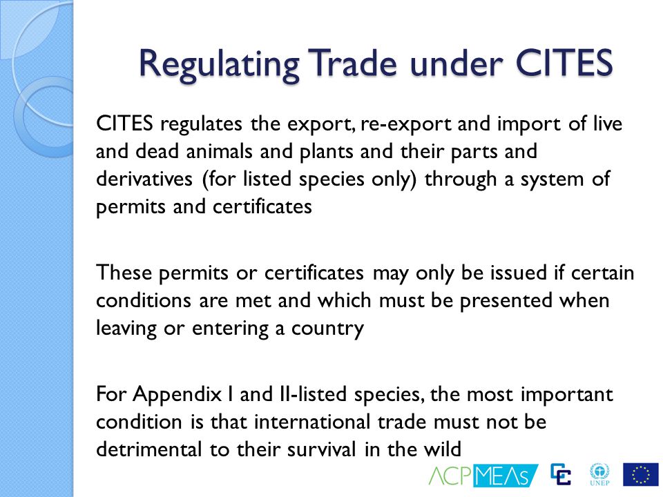 Regulating Trade under CITES