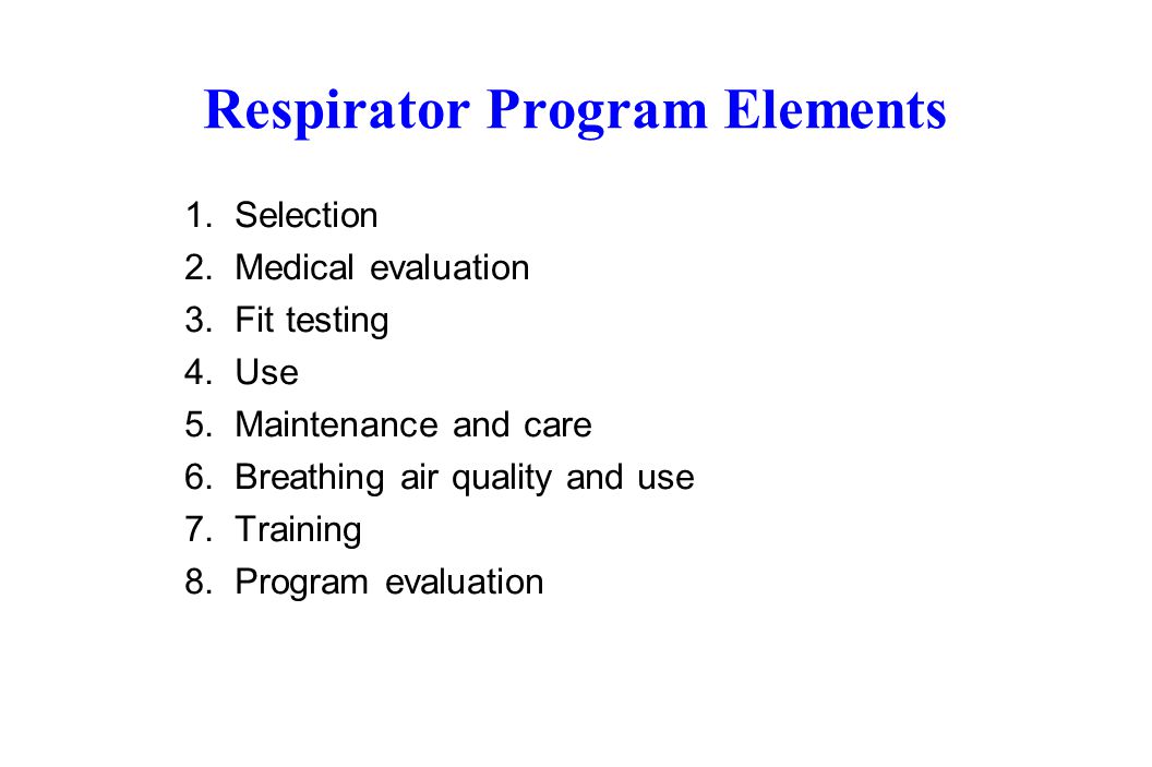 Respirator Program Elements