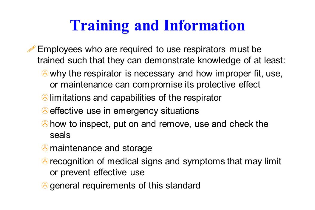 Training and Information