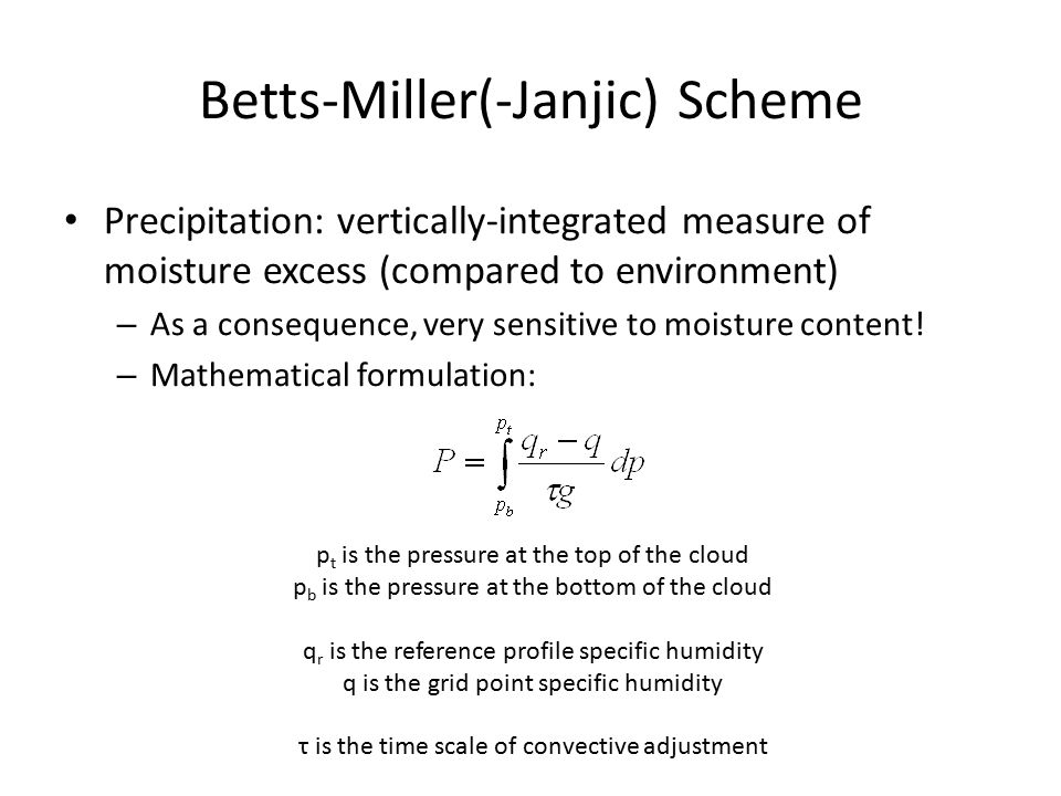 Betts-Miller(-Janjic) Scheme