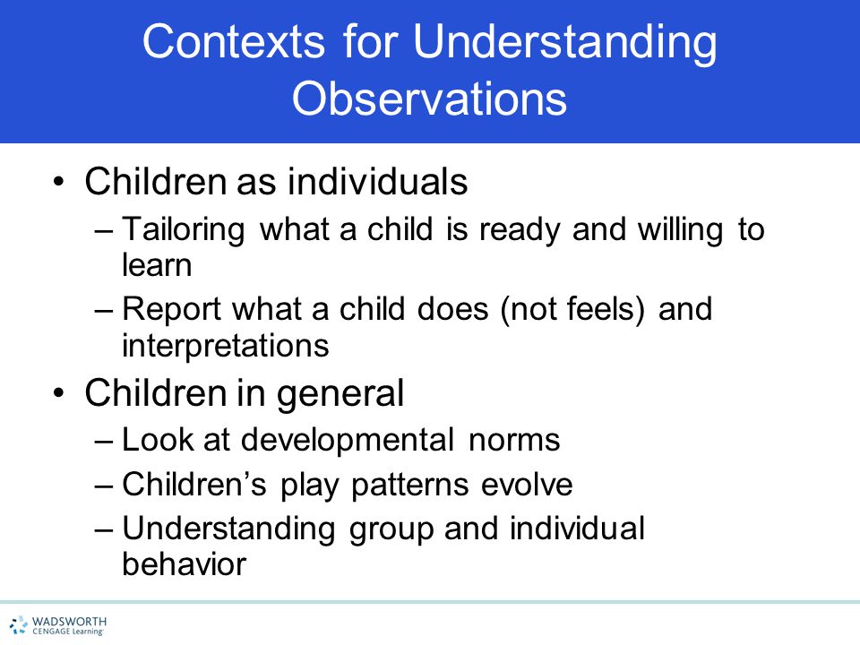 Contexts for Understanding Observations