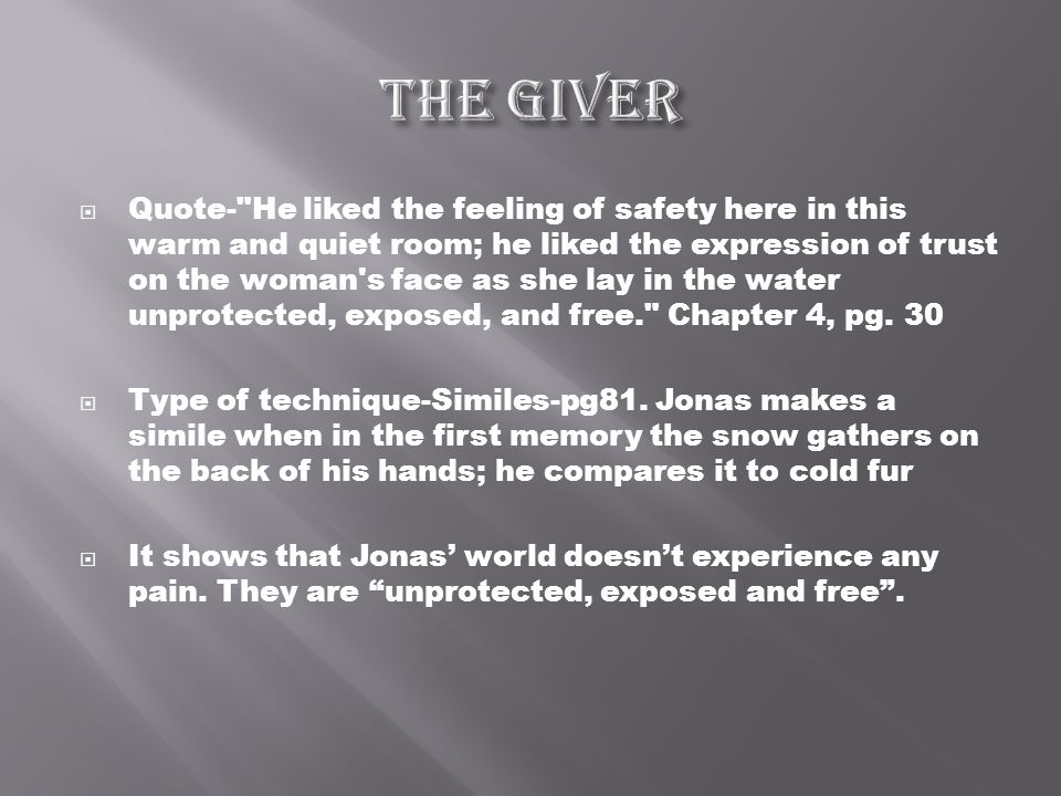 The Giver Literary Techniques Ppt Download