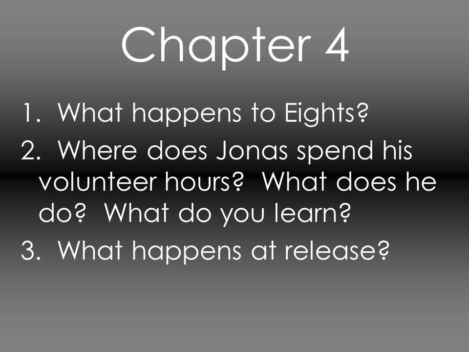 Chapter 4 1. What happens to Eights