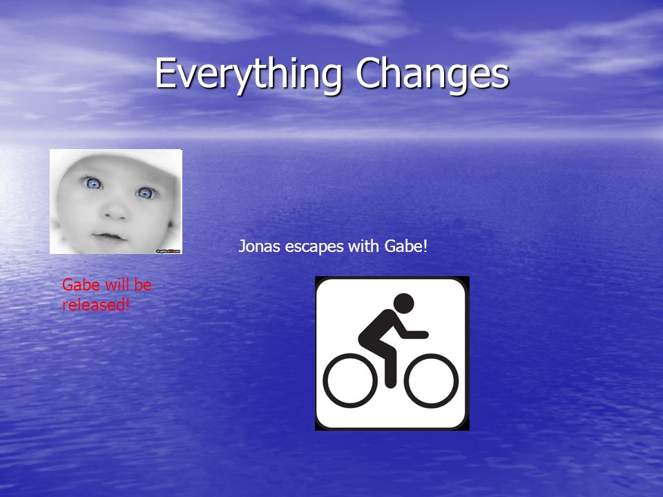 Everything Changes Jonas escapes with Gabe! Gabe will be released!