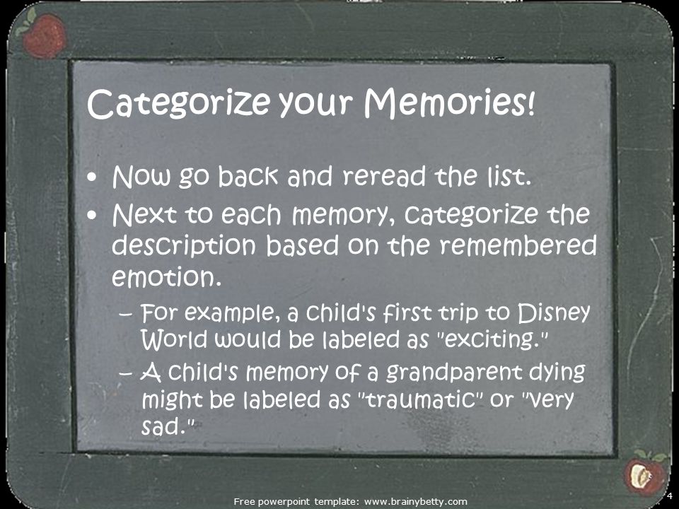 Categorize your Memories!