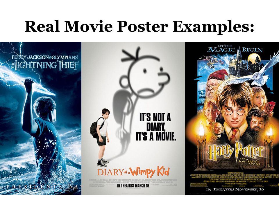 Real Movie Poster Examples: