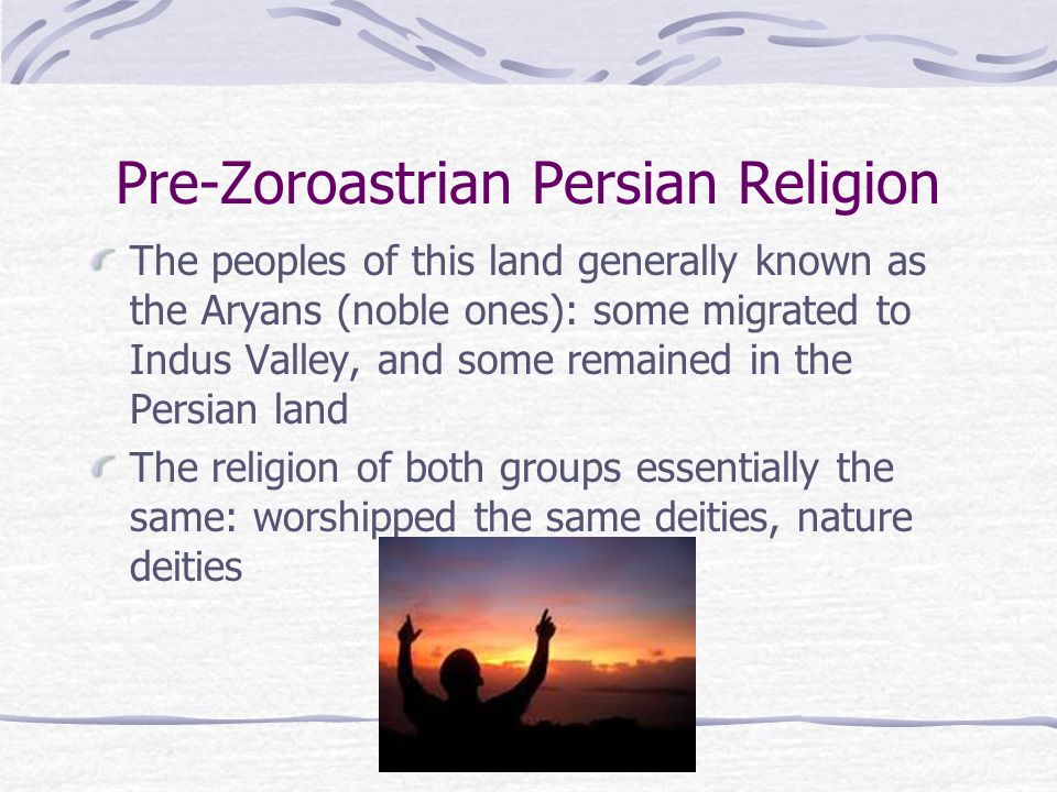 Pre-Zoroastrian Persian Religion
