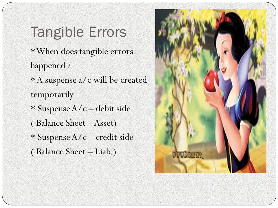 Tangible Errors