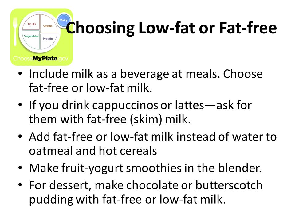 Choosing Low-fat or Fat-free