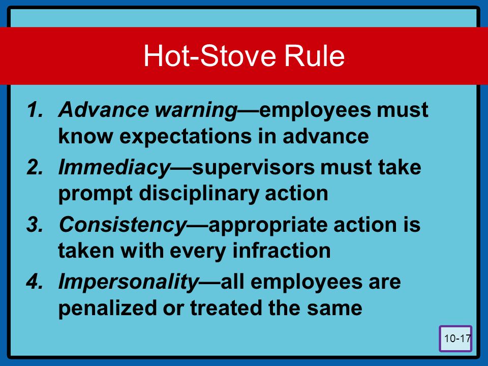 hot stove rule