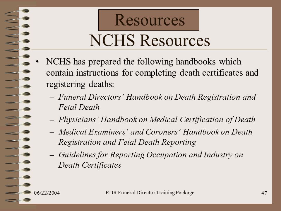 Resources NCHS Resources