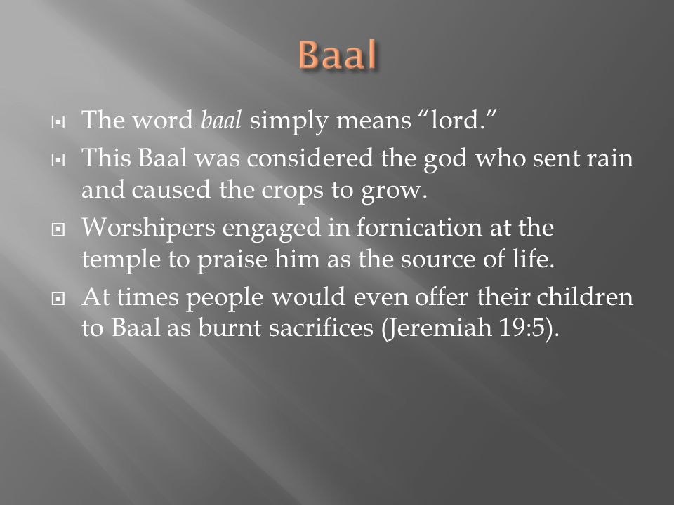 Baal lord of wealth
