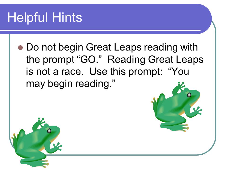 Great Leaps Reading Progress Chart
