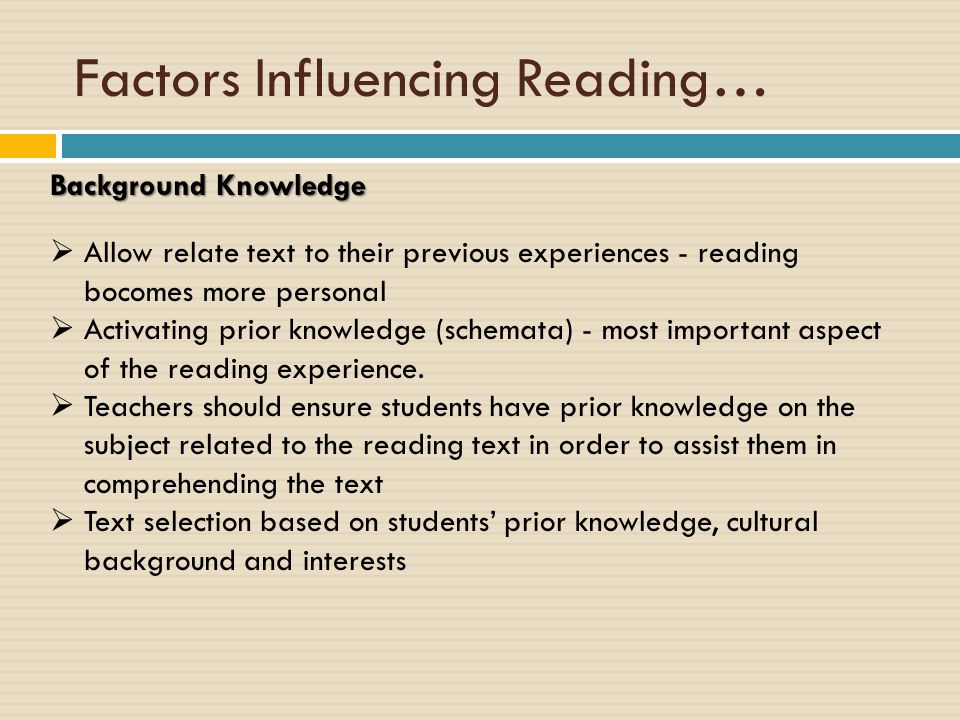Factors Influencing Reading…