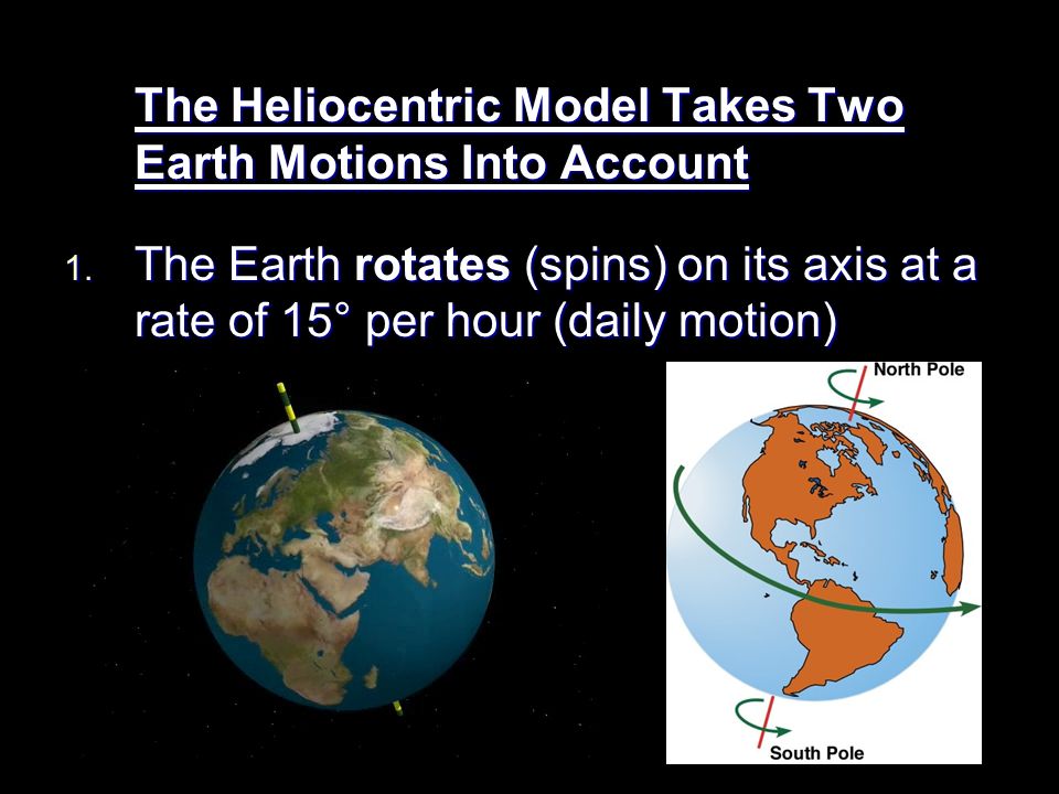 The Heliocentric Model Takes Two Earth Motions Into Account