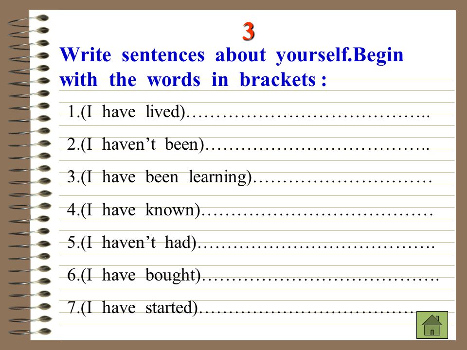 Write the sentences in short forms. Write sentences. Write about yourself. Complete the sentences about yourself. Write about yourself Beginners.
